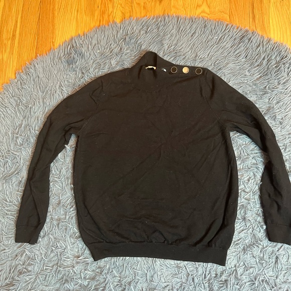 Sezane Black Jacob Jumper Merino Wool Sweater Size M - Picture 2 of 7